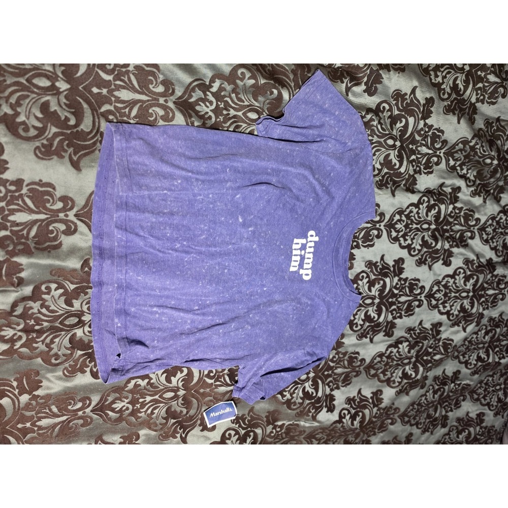 Rebellious One "Dump Him" Blue Large Cropped Tshirt